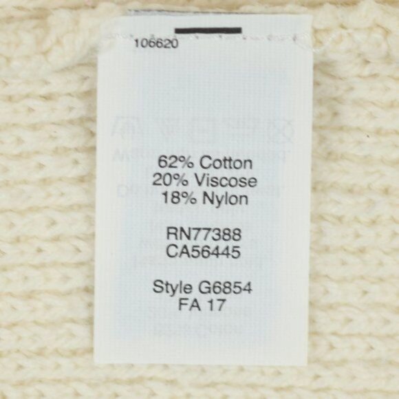 Madewell Province Women's Small Cream Tan Honeycomb Knit Crewneck Sweater - Picture 9 of 10